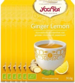 Yogi Tea Ginger Lemon - Tray: 6 Stuks -Drank Winkel 1077x1200 2
