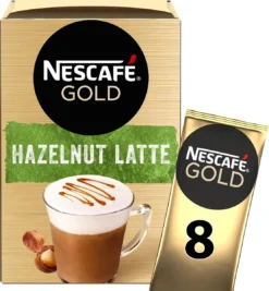 Nescafé Gold Hazelnoot Latte Oploskoffie - 6 Doosjes à 8 Zakjes -Drank Winkel 1111x1200 2