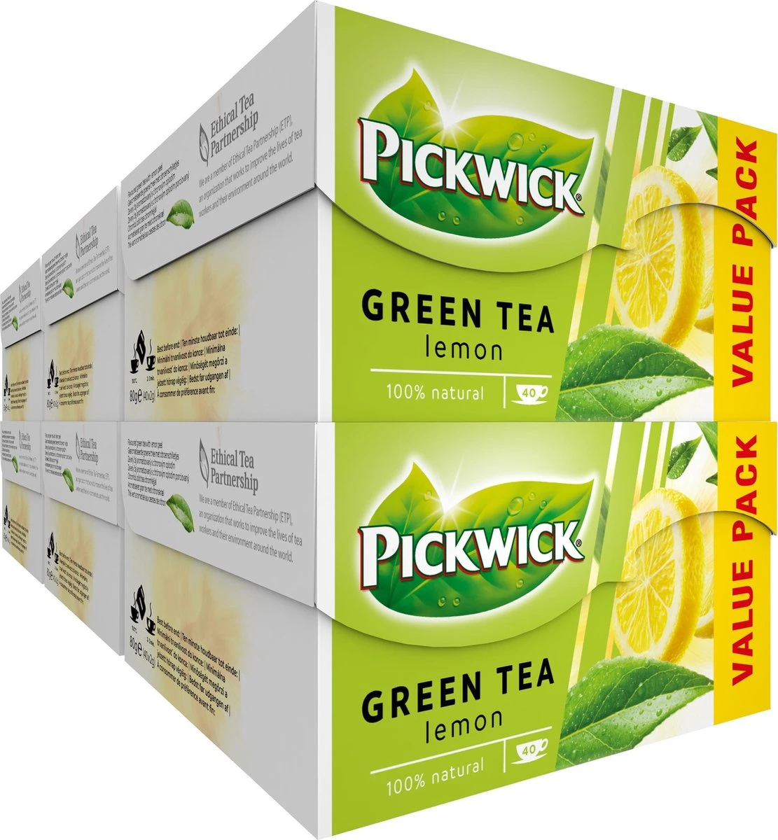 Pickwick Lemon Groene Thee Voordeelverpakking - 6 X 40 Zakjes 1 Pickwick Lemon Groene Thee Voordeelverpakking - 6 X 40 Zakjes