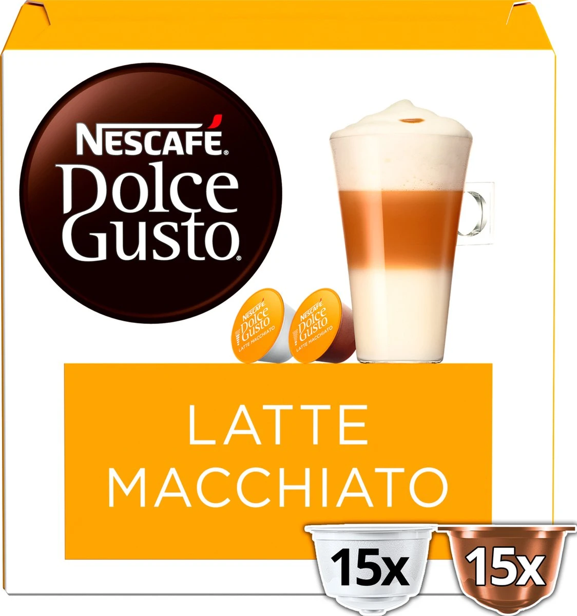 Nescafé Dolce Gusto Latte Macchiato Capsules - 90 Koffiecups 3 Nescafé Dolce Gusto Latte Macchiato Capsules - 90 Koffiecups - Afbeelding 3