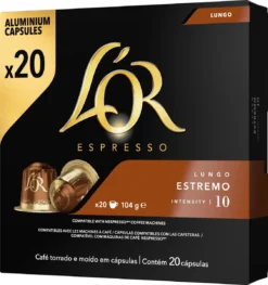 L'OR Lungo Estremo (10) - 10 X 20 Koffiecups 20 L'OR Lungo Estremo (10) - 10 X 20 Koffiecups -Drank Winkel 1128x1200