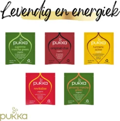 Pukka Active Kruidenthee Geschenkdoos - 5 Blends Biologische Kruidenthee, Ook Leuk Als Verjaardagscadeau - 45 Zakjes - Theedoos - GB-BIO-05 -Drank Winkel 1185x1200 1
