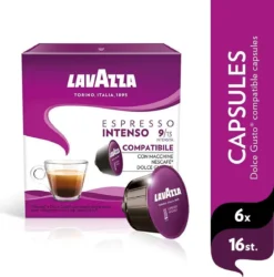 Lavazza Espresso Intenso Capsules - Geschikt Voor Dolce Gusto Apparaat - 6 X 16 Stuks