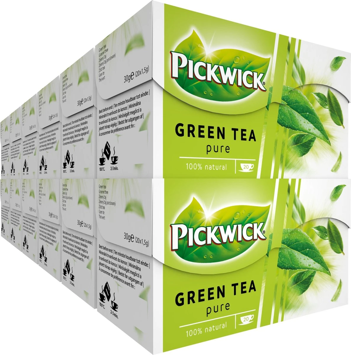 Pickwick Pure Groene Thee - 12 X 20 Zakjes 1 Pickwick Pure Groene Thee - 12 X 20 Zakjes