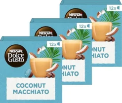 Nieuwe Producten 15 Nescafé Dolce Gusto Coconut Macchiato Capsules - Vegan Koffie - 36 Koffiecups