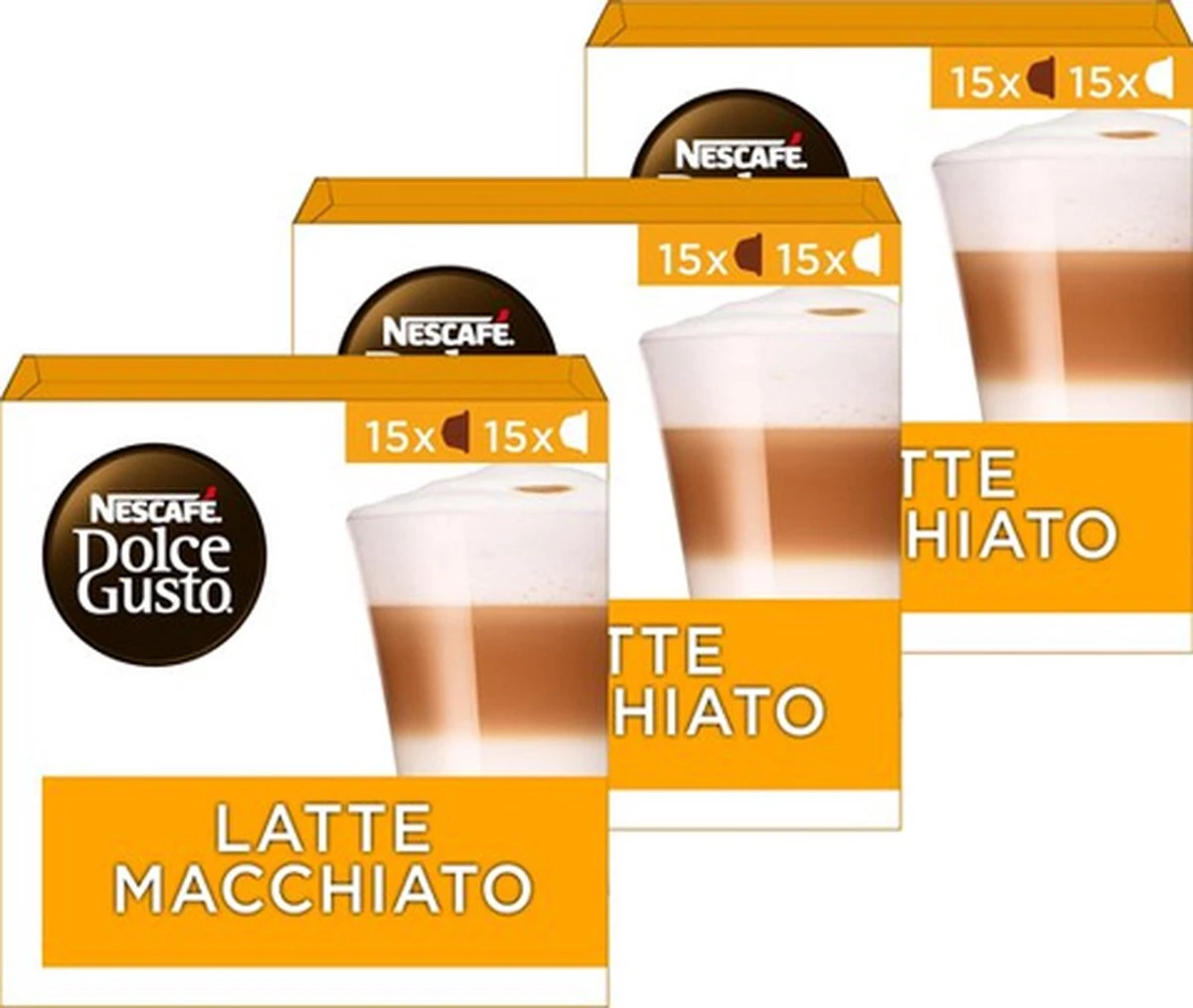 Nescafé Dolce Gusto Latte Macchiato Capsules - 90 Koffiecups 1 Nescafé Dolce Gusto Latte Macchiato Capsules - 90 Koffiecups