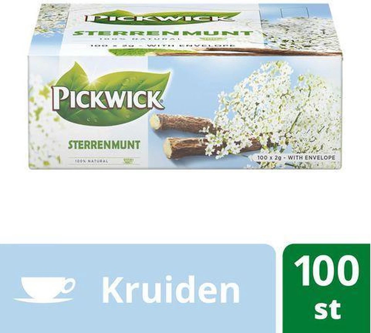 Pickwick - Herbal Sterrenmunt - 100 Zakjes 2 Pickwick - Herbal Sterrenmunt - 100 Zakjes - Afbeelding 2