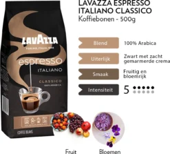 Lavazza Espresso Italiano Classico Koffiebonen - 500 Gram X4 -Drank Winkel 1200x1082
