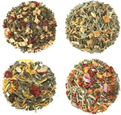 Merkloos Theeselectie Kruidenthee - Losse Thee Proefpakket - Losse Kruidenthee - Verse Thee - 4 X 25 Gram