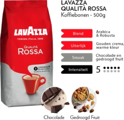 Lavazza Qualita Rossa Koffiebonen - 500g -Drank Winkel 1200x1162