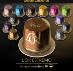 L'OR Lungo Estremo Koffiecups - Intensiteit 10/12 - 10 X 10 Capsules 21 L'OR Lungo Estremo Koffiecups - Intensiteit 10/12 - 10 X 10 Capsules -Drank Winkel 1200x1173 2