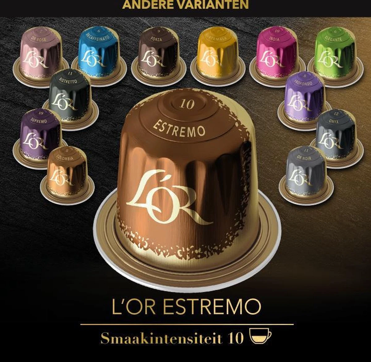 L'OR Lungo Estremo Koffiecups - Intensiteit 10/12 - 10 X 10 Capsules 10 L'OR Lungo Estremo Koffiecups - Intensiteit 10/12 - 10 X 10 Capsules - Afbeelding 10
