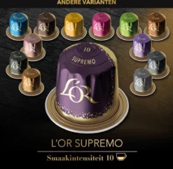 L'OR Espresso Supremo Koffiecups - Intensiteit 10/12 - 10 X 10 Capsules 20 L'OR Espresso Supremo Koffiecups - Intensiteit 10/12 - 10 X 10 Capsules -Drank Winkel 1200x1173 3