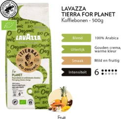 Lavazza Tierra For Planet Biologische Koffiebonen - 500 Gram X4 -Drank Winkel 1200x1179 1