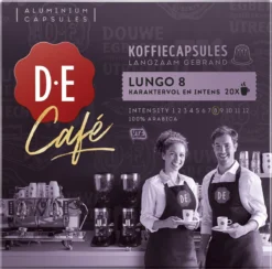 Douwe Egberts D.E Café Lungo Koffiecups - Intesiteit 8/12 - 10 X 20 Capsules -Drank Winkel 1200x1185