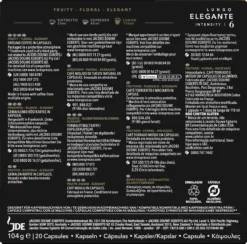 L'OR Lungo Elegante Koffiecups - Intensiteit 6/12 - 10 X 20 Capsules -Drank Winkel 1200x1186