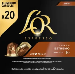 L'OR Lungo Estremo (10) - 10 X 20 Koffiecups 21 L'OR Lungo Estremo (10) - 10 X 20 Koffiecups -Drank Winkel 1200x1187 2