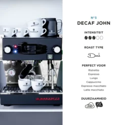 Aroma Club - Cafeïnevrije Koffiebonen 1KG - No. 5 Decaf John - Koffie Intensiteit 3/5 -Drank Winkel 1200x1200 106