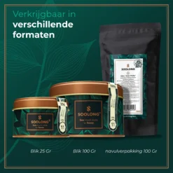 Soolong Sense China Nr11 Gember Thee - Verkwikkend & Krachtig - Gember & Citroengras - Duurzame Losse Thee - Premium Kruidenthee Uit China - Blik 25gram -Drank Winkel 1200x1200 255