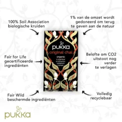 Pukka Original Chai Thee, Met Kaneel, Gember En Kardemom - 4 X 20 Zakjes - GB-BIO-05 -Drank Winkel 1200x1200 272