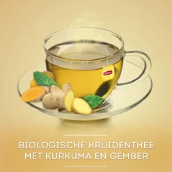 Lipton Turmeric & Ginger Kruidenthee, Met De Vurige, Verwarmende Smaak Van Gember En Kurkuma - 4 X 20 Zakjes - PL-EKO-03 -Drank Winkel 1200x1200 340