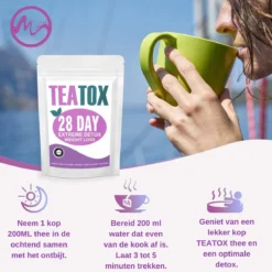 TeaTox™ 28 Dagen Afvallen Detox - Thee - Detox + E-book 30 Recepten -Drank Winkel 1200x1200 389