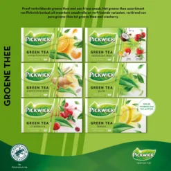 Pickwick Pure Groene Thee - 12 X 20 Zakjes 11 Pickwick Pure Groene Thee - 12 X 20 Zakjes -Drank Winkel 1200x1200 416