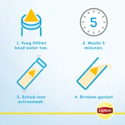 Lipton Cold Infuse Lemon & Camomile, Smaak Voor Koud Water Zonder Suiker En Calorieën - 6 X 10 Zakjes - NL-BIO-01 -Drank Winkel 1200x1200 448