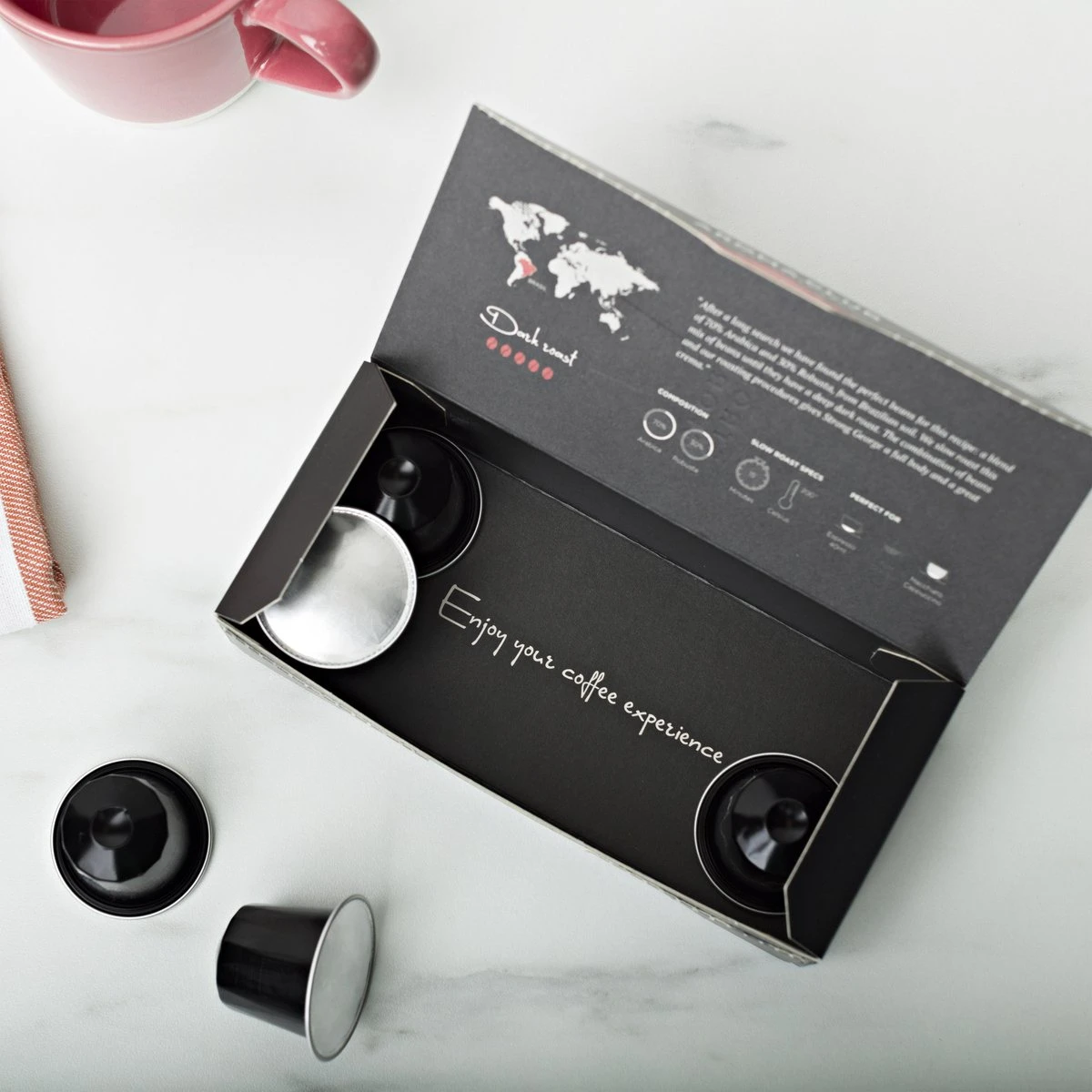 Aroma Club - Proefpakket Nespresso Compatible Capsules (100 St.) - 5 Smaken - Espresso & Lungo - 100% Aluminium Koffiecups 3 Aroma Club - Proefpakket Nespresso Compatible Capsules (100 St.) - 5 Smaken - Espresso & Lungo - 100% Aluminium Koffiecups - Afbeelding 3