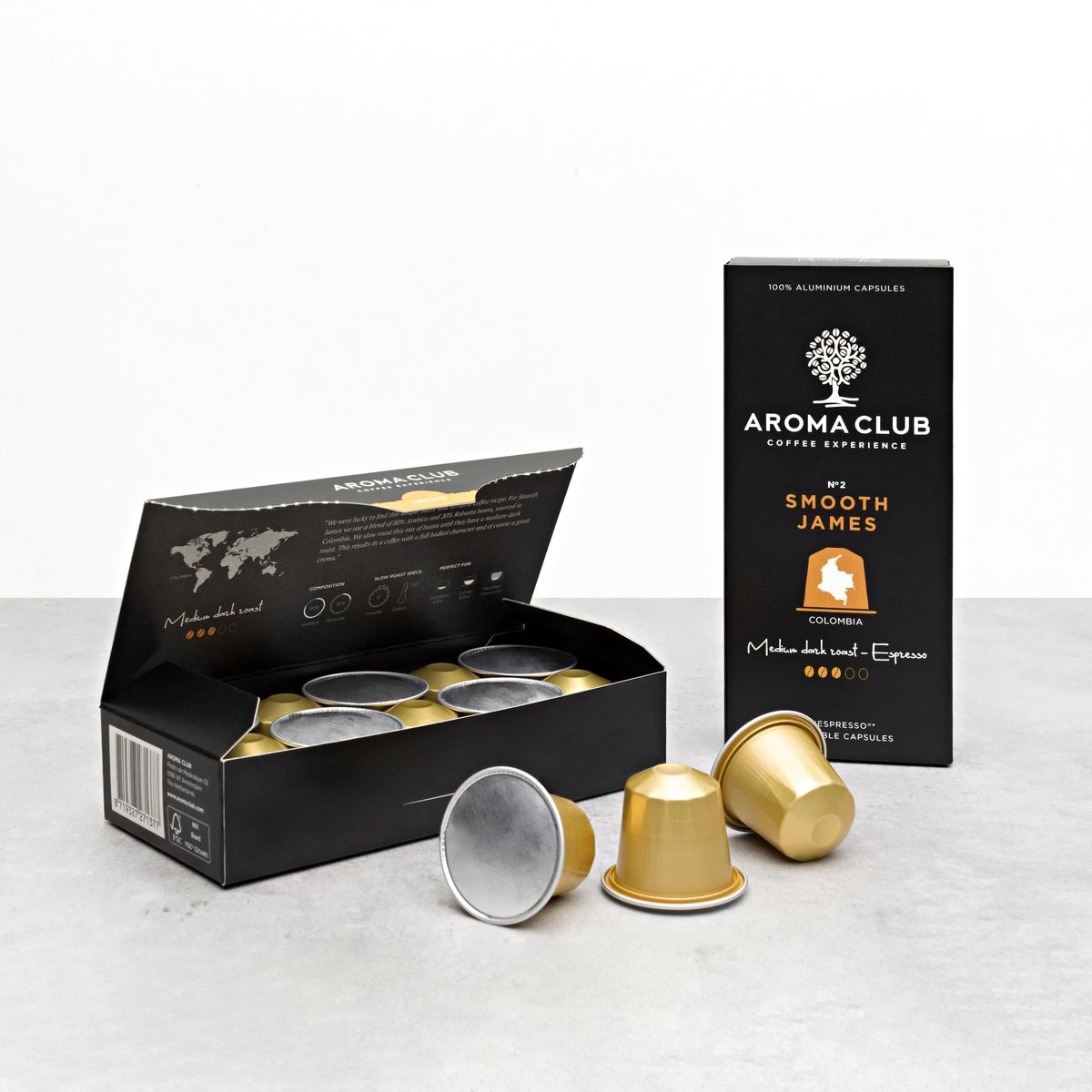 Aroma Club - Proefpakket Nespresso Compatible Capsules (100 St.) - 5 Smaken - Espresso & Lungo - 100% Aluminium Koffiecups 7 Aroma Club - Proefpakket Nespresso Compatible Capsules (100 St.) - 5 Smaken - Espresso & Lungo - 100% Aluminium Koffiecups - Afbeelding 7