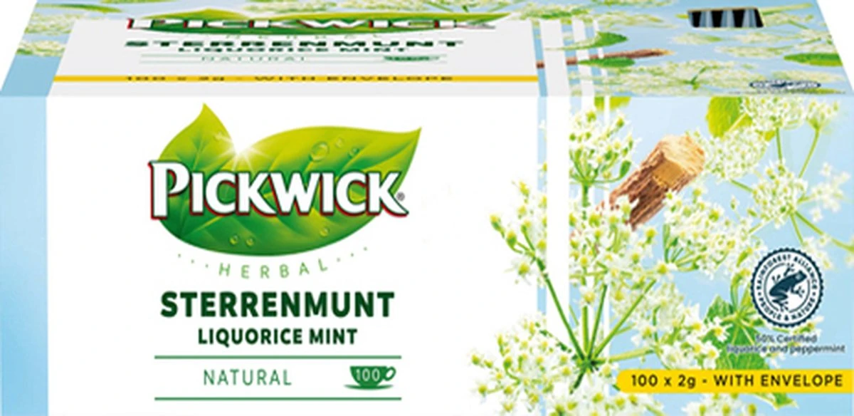 Pickwick - Herbal Sterrenmunt - 100 Zakjes 1 Pickwick - Herbal Sterrenmunt - 100 Zakjes