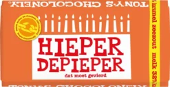 Tony's Chocolonely Chocolade Reep Melk Karamel Zeezout - Zeg 't Met Een Reep "Hieperdepieper" - 180 Gram