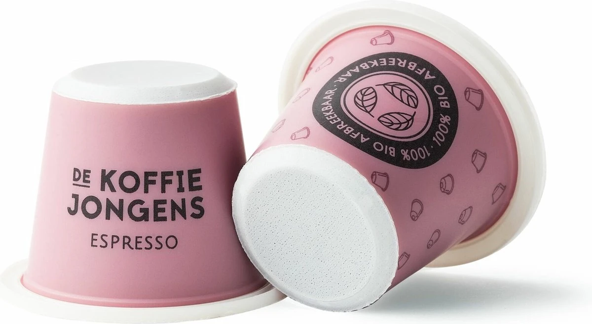 Nespresso Cups - De Koffiejongens - Espresso - 100% Biologisch Afbreekbaar - 60 Cups - 100% Nespresso Compatible 2 Nespresso Cups - De Koffiejongens - Espresso - 100% Biologisch Afbreekbaar - 60 Cups - 100% Nespresso Compatible - Afbeelding 2