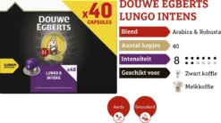 Douwe Egberts Lungo Intens (8) - 5 X 40 Koffiecups -Drank Winkel 1200x672