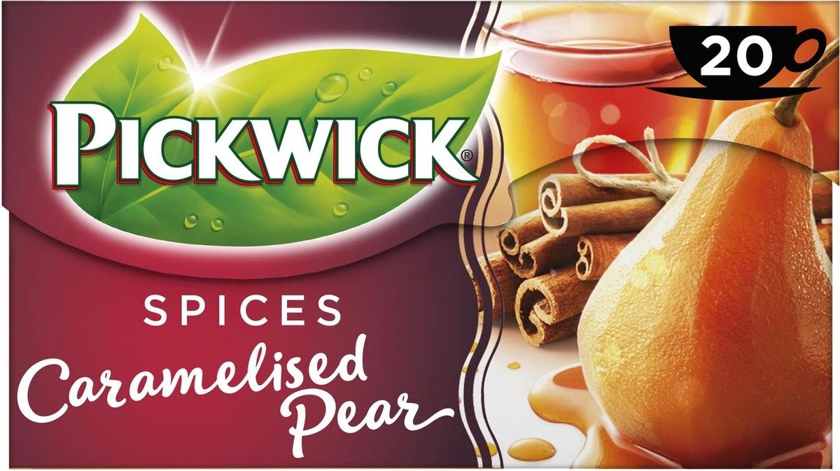 Pickwick Spices Caramelised Pear Zwarte Thee - 12 X 20 Zakjes 4 Pickwick Spices Caramelised Pear Zwarte Thee - 12 X 20 Zakjes - Afbeelding 4