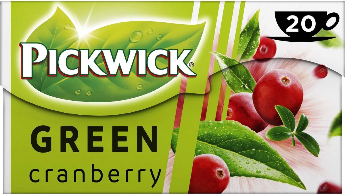 Pickwick Cranberry Groene Thee - 12 X 20 Zakjes 4 Pickwick Cranberry Groene Thee - 12 X 20 Zakjes - Afbeelding 4