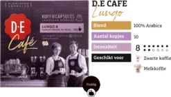 Douwe Egberts D.E Café Lungo Koffiecups - Intesiteit 8/12 - 10 X 20 Capsules -Drank Winkel 1200x685