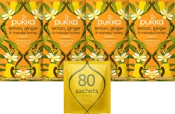Pukka Lemon Ginger & Manuka Honey Thee, Met Gember, Citroen En Honing - 4 X 20 Zakjes - GB-BIO-05