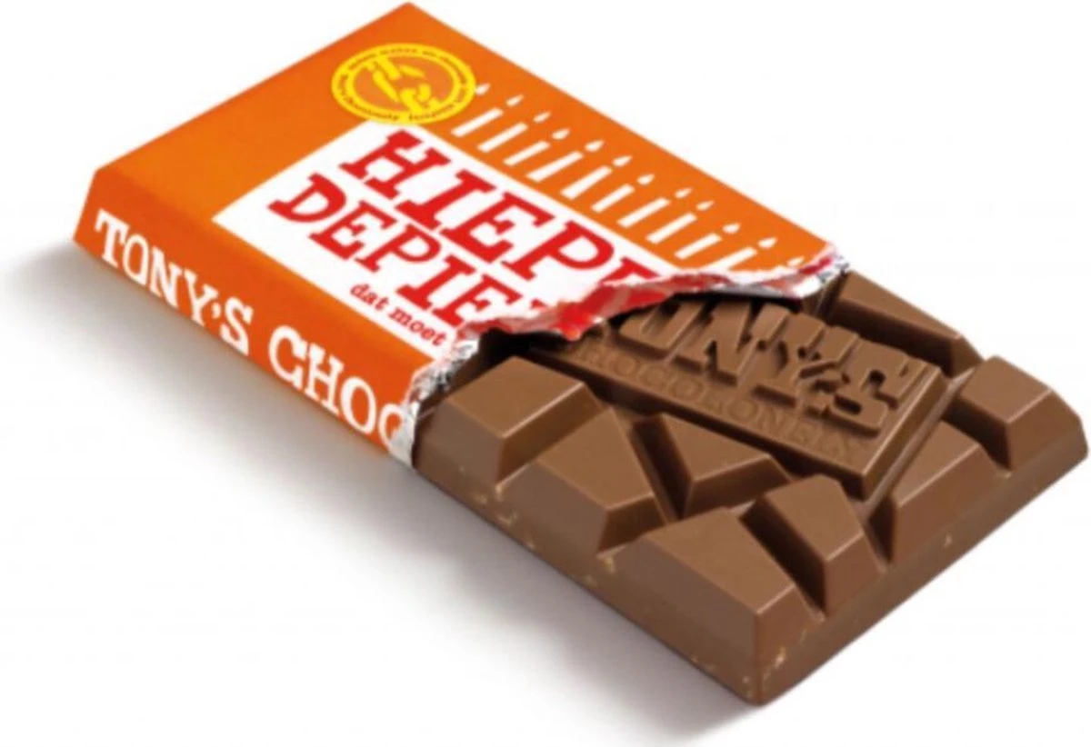 Tony's Chocolonely Chocolade Reep Melk Karamel Zeezout - Zeg 't Met Een Reep "Hieperdepieper" - 180 Gram 7 Tony's Chocolonely Chocolade Reep Melk Karamel Zeezout - Zeg 't Met Een Reep "Hieperdepieper" - 180 Gram - Afbeelding 7