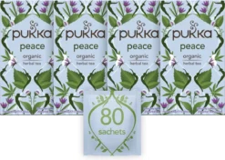 Pukka Peace Thee, Met Kamille, Munt, Ashwagandawortel En Granulen Van Hennepzaadolie - 4 X 20 Zakjes - GB-BIO-05