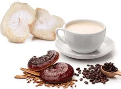 ToshiFarm Lion's Mane En Reishi Koffie - 250 Gram - Biologisch & Fair Trade - Verbetering In Concentratievermogen En Leervermogen - Filterkoffie Met Paddenstoel -Drank Winkel 1200x884