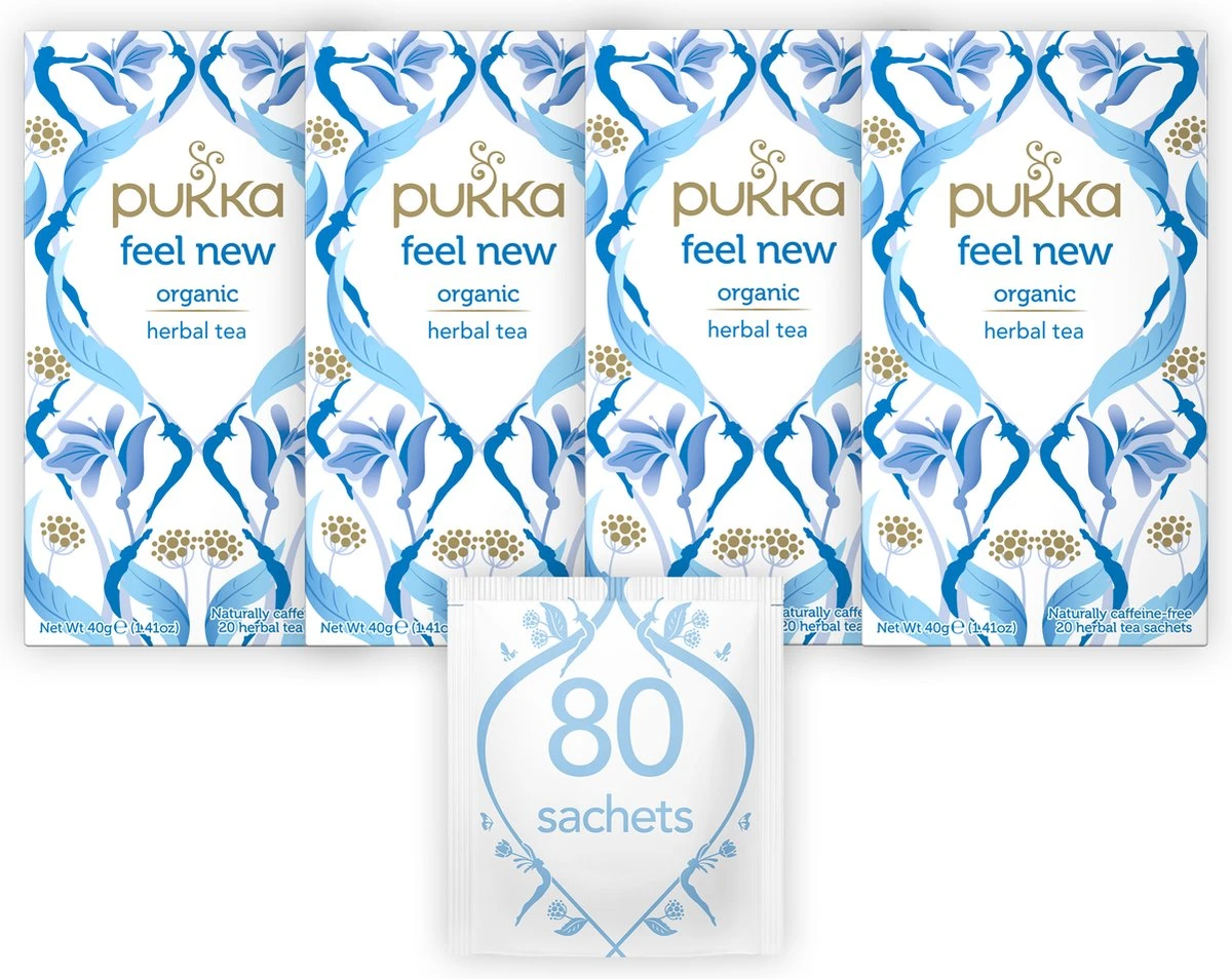 Pukka Feel New Thee, Met Anijs- En Venkelzaad - 4 X 20 Zakjes - GB-BIO-05 1 Pukka Feel New Thee, Met Anijs- En Venkelzaad - 4 X 20 Zakjes - GB-BIO-05