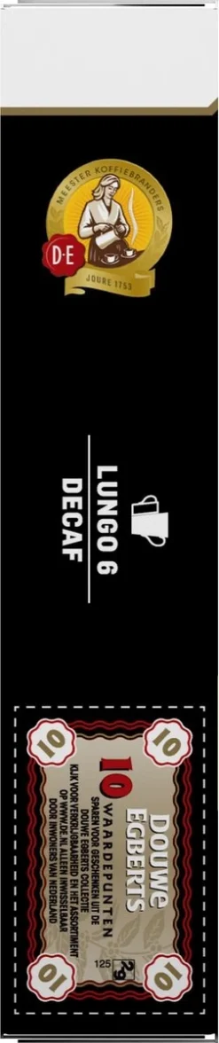 Douwe Egberts Lungo Decaf Koffiecups - Intensiteit 6/12 - 10 X 10 Capsules -Drank Winkel 252x1200