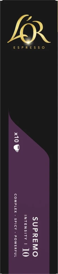 L'OR Espresso Supremo Koffiecups - Intensiteit 10/12 - 10 X 10 Capsules 13 L'OR Espresso Supremo Koffiecups - Intensiteit 10/12 - 10 X 10 Capsules -Drank Winkel 255x1200 4