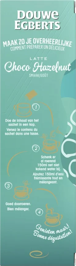 Douwe Egberts Latte Choco Hazelnut Oploskoffie - 5/9 Intensiteit - 5 X 8 Zakjes -Drank Winkel 343x1200 7