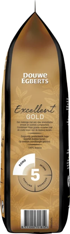 Douwe Egberts Excellent Gold Koffiebonen - 5/9 Intensiteit - 4 X 1kg 10 Douwe Egberts Excellent Gold Koffiebonen - 5/9 Intensiteit - 4 X 1kg -Drank Winkel 362x1200