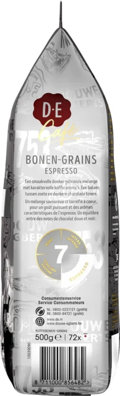 Douwe Egberts D.E Café Espresso Koffiebonen - Intensiteit 7/9 - 4 X 500 Gram -Drank Winkel 364x1200 13