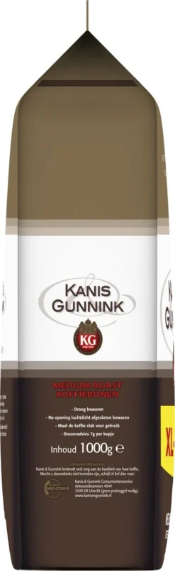 Kanis & Gunnink Medium Roast Koffiebonen - 4 X 1000 Gram - Voordeelverpakking 9 Kanis & Gunnink Medium Roast Koffiebonen - 4 X 1000 Gram - Voordeelverpakking -Drank Winkel 369x1200