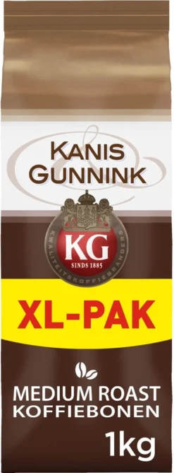 Kanis & Gunnink Medium Roast Koffiebonen - 4 X 1000 Gram - Voordeelverpakking 12 Kanis & Gunnink Medium Roast Koffiebonen - 4 X 1000 Gram - Voordeelverpakking -Drank Winkel 443x1200
