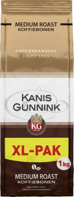 Kanis & Gunnink Medium Roast Koffiebonen - 4 X 1000 Gram - Voordeelverpakking 13 Kanis & Gunnink Medium Roast Koffiebonen - 4 X 1000 Gram - Voordeelverpakking -Drank Winkel 451x1200